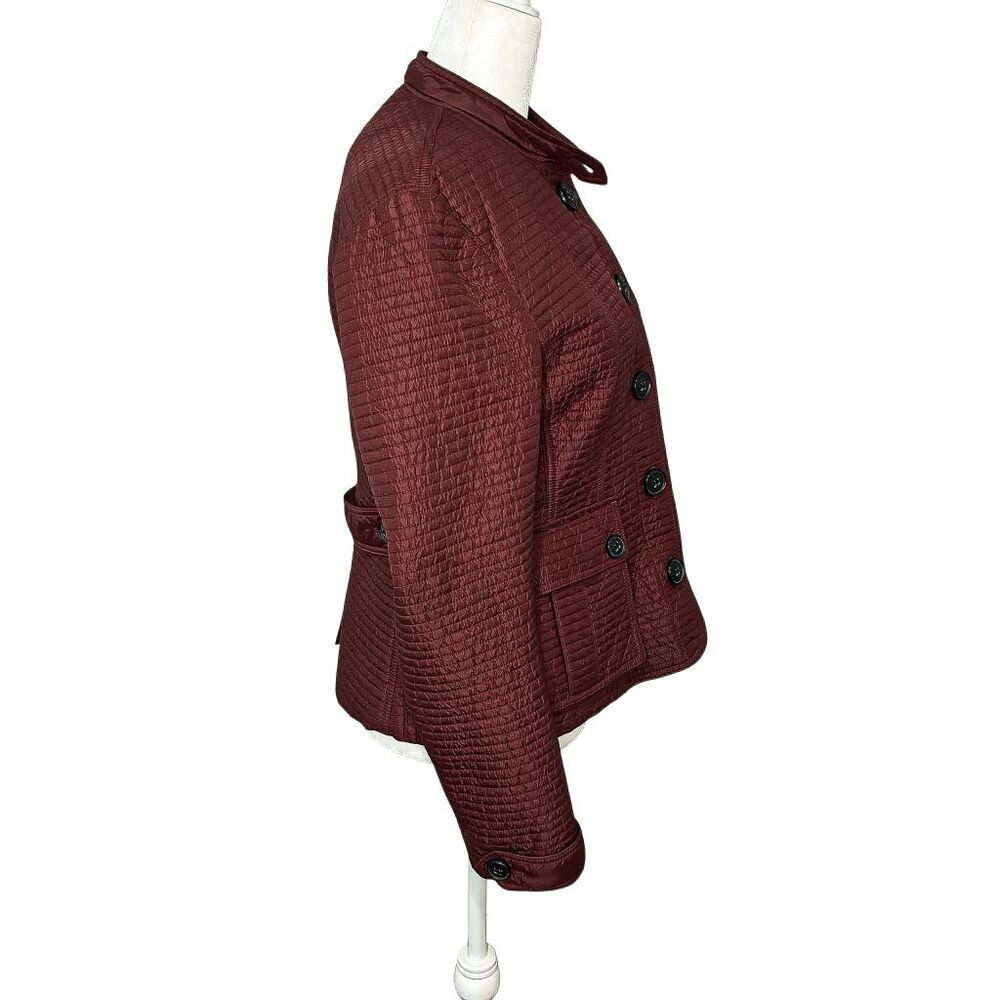 Burberry Brit Tiggsmore Medium Quilted Jacket Women’s Classic Coat Deep Burgundy - Picture 3 of 10